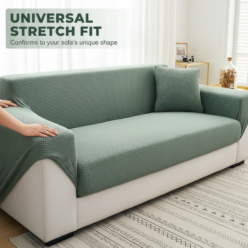 🛋️✨ Jacquard kötött, rugalmas kanapéhuzat