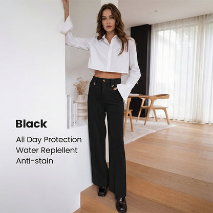 🆕🎁 Új termékek akciója: 50% kedvezmény🎉High-Waist Straight-Leg Pants with Button Detail