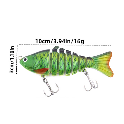 🔥🎣 Profi minőségű, tagolt úszócsali – Kézzel hangolt mozgás, 3x erősebb horgok, a Lake Fork-on sügérekre tesztelve 🐟