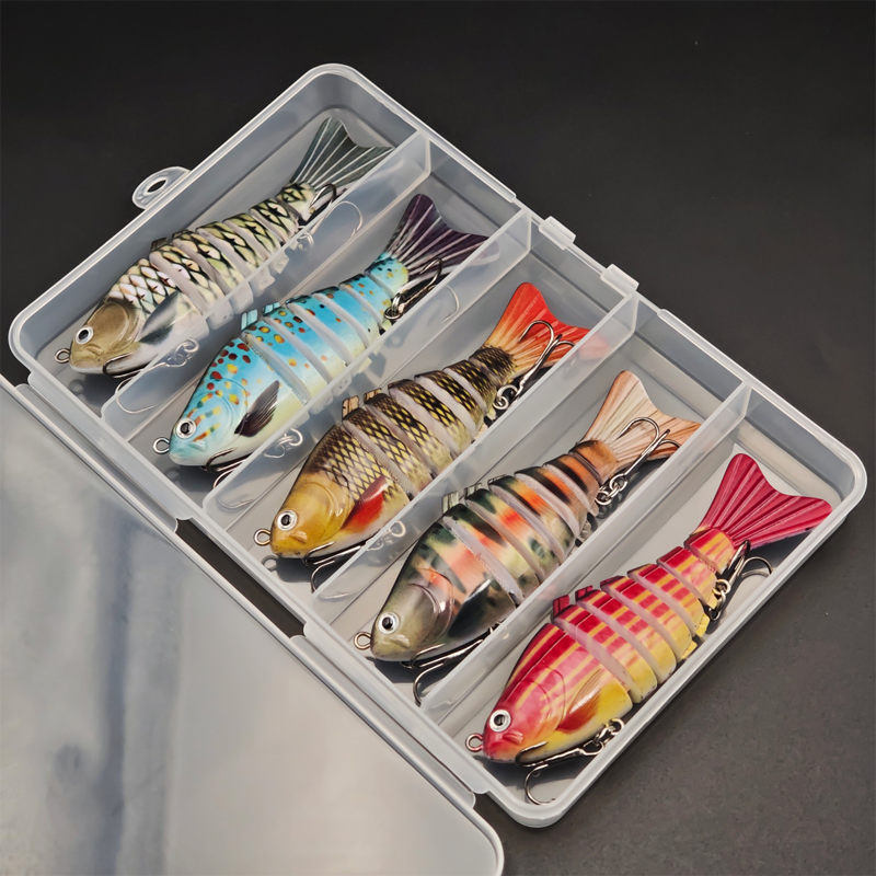 🔥🎣 Profi minőségű, tagolt úszócsali – Kézzel hangolt mozgás, 3x erősebb horgok, a Lake Fork-on sügérekre tesztelve 🐟