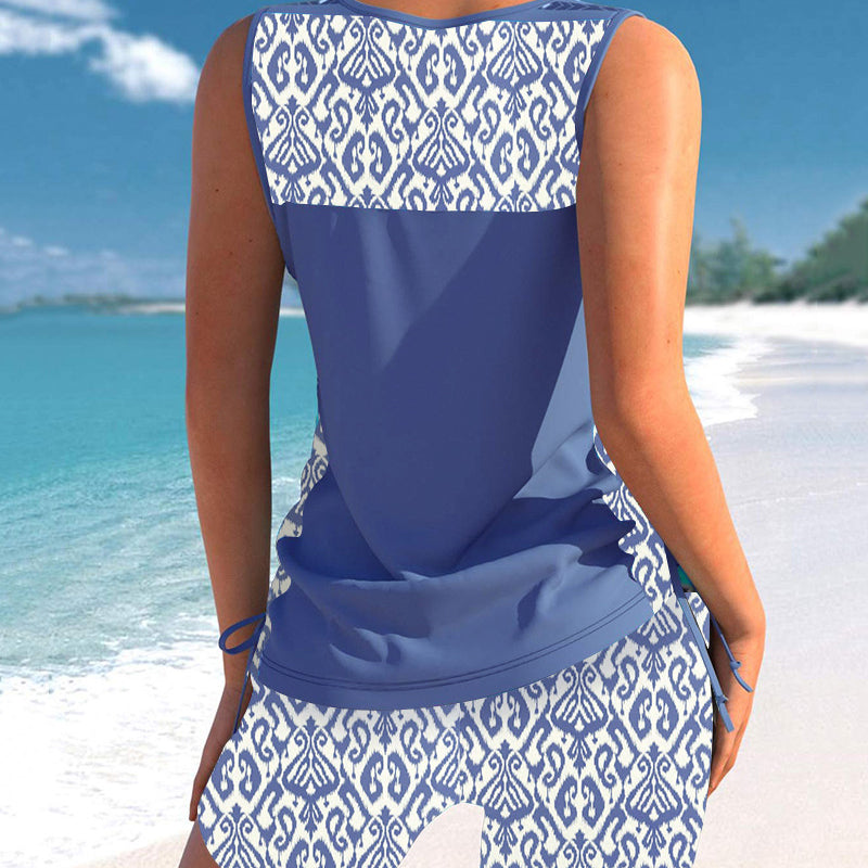 🩱 Mintás kétrészes tankini fürdőruha | S-3XL